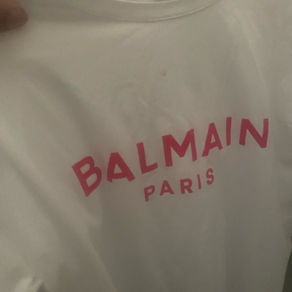 Balmain white and pink shirt